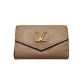 Louis Vuitton Leather Lock Mini Trifold Wallet