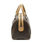 Celine Vintage Small Boston Brown Light Macadam Canvas Shoulder Bag Brown. — view 3