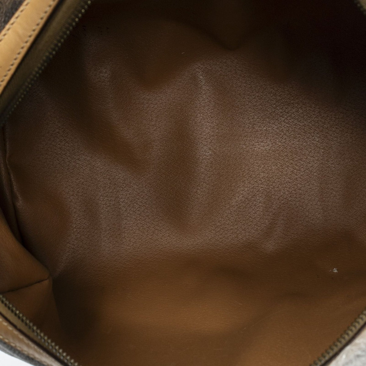 Celine Vintage Small Boston Brown Light Macadam Canvas Shoulder Bag Brown. — view 9