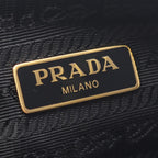 Prada Shoulder Bag Vitello Daino Soft Black Leather — view 4