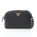 Prada Shoulder Bag Vitello Daino Soft Black Leather