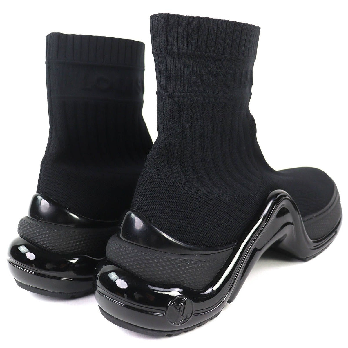 Louis Vuitton LV Arc Light Line Logo Socks Sneakers Black 42 — view 5