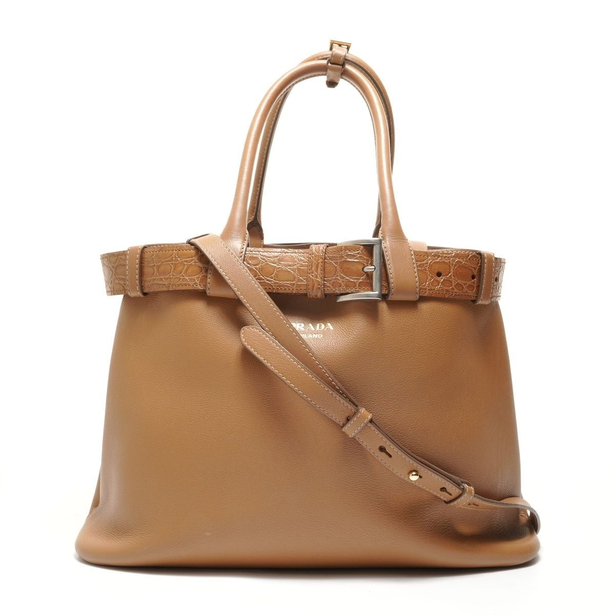 Prada Handbag Buckle Leather