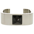 Hermes Medor Metal Black Silver Hardware Bangle 1630