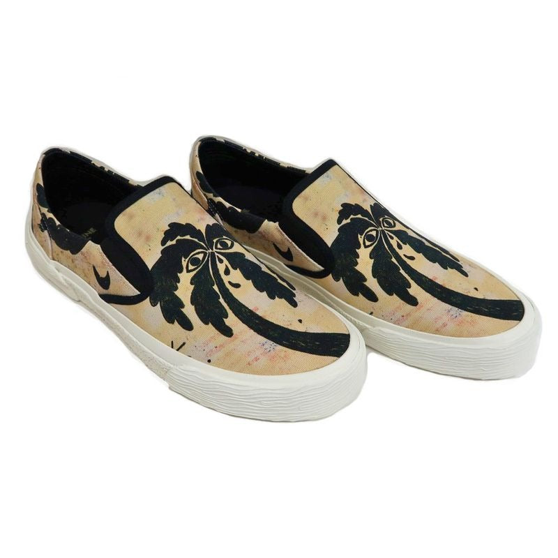 Celine Slip-on Size 43 Palm Tree Pattern Beige Black Shoes — view 2