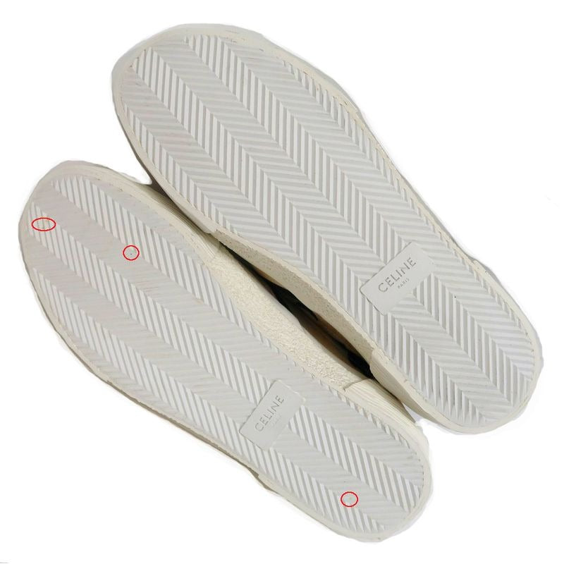 Celine Slip-on Size 43 Palm Tree Pattern Beige Black Shoes — view 8