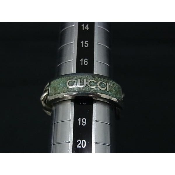 Gucci Chain Ring Silver Mint Green — view 4