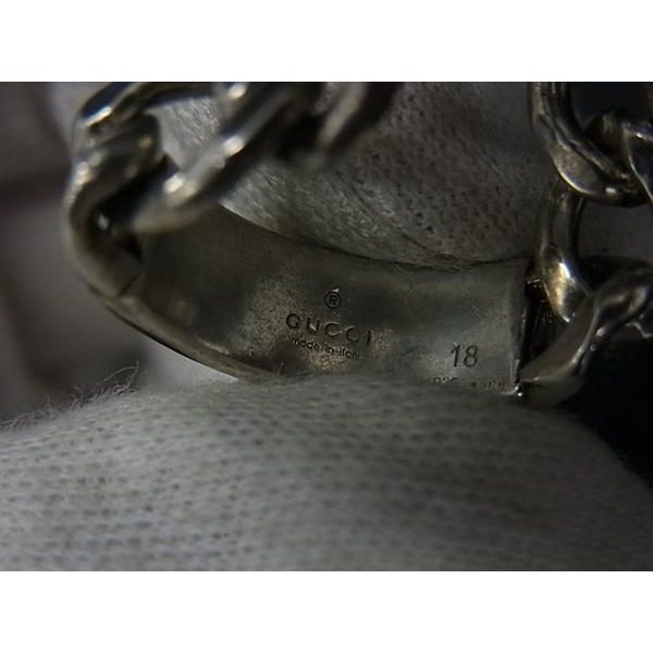 Gucci Chain Ring Silver Mint Green — view 5