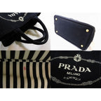 Prada Canapa Shoulder Bag Black 7 — view 4