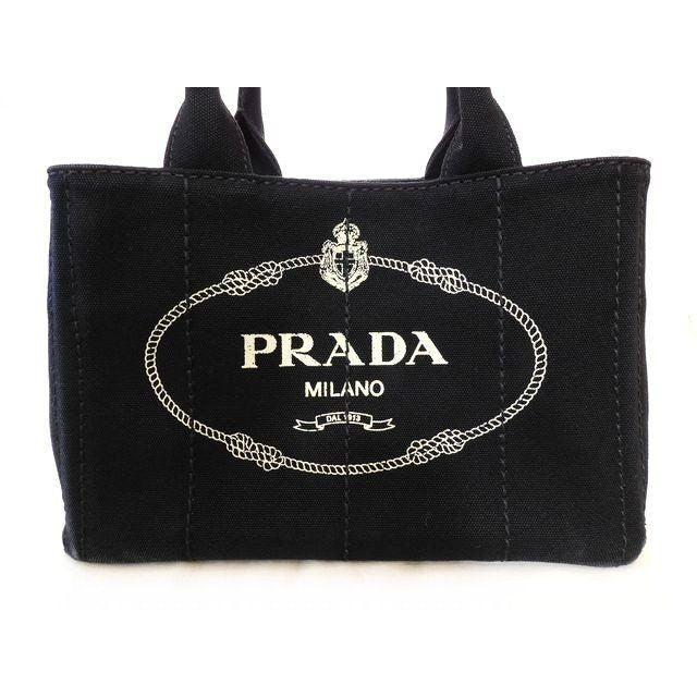 Prada Canapa Shoulder Bag Black 7