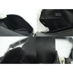 Prada Nylon Leather 2-Way Shoulder Bag Pochette Black — view 8