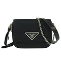 Prada Nylon Leather 2-Way Shoulder Bag Pochette Black
