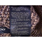 Fendi Zucca Pattern Cashmere Nylon Bucket Hat 56 Brown — view 6