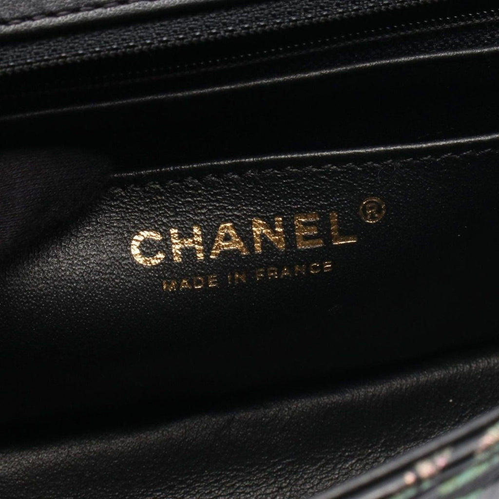 Chanel Shoulder Bag 2.55 Mademoiselle Chain Croco Embossed Black Multi Leather — view 4