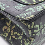 Chanel Shoulder Bag 2.55 Mademoiselle Chain Croco Embossed Black Multi Leather — view 8