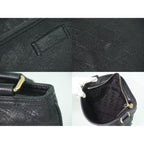 Gucci Guccissima Leather Shoulder Bag Pochette Black — view 8