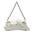 Gucci Horsebit Shoulder Bag Handbag White Leather