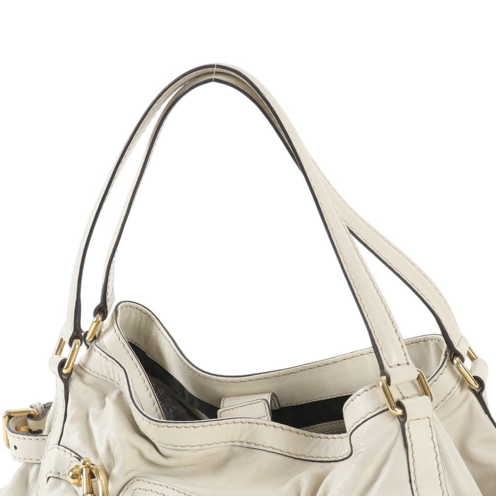 Gucci Horsebit Leather Tote Shoulder Hand Gold — view 2