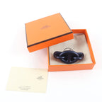 Hermes Tri Maillon PM Aluminum Chaine D'ancre Barrette Navy — view 2