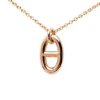 Hermes Chaine D'ancre Farandole PM Pendant Necklace 18k Pink Gold