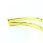 Fendi First FF Motif Rhinestone Bangle Bracelet M Gold — view 8