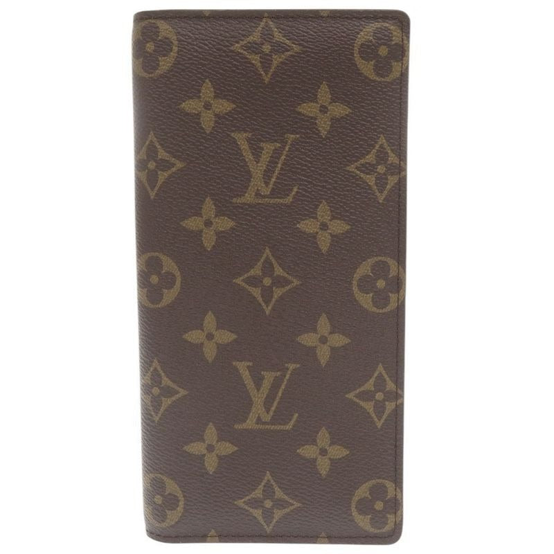 Louis Vuitton Portefeuille Columbus Monogram Brown Long Wallet 0469