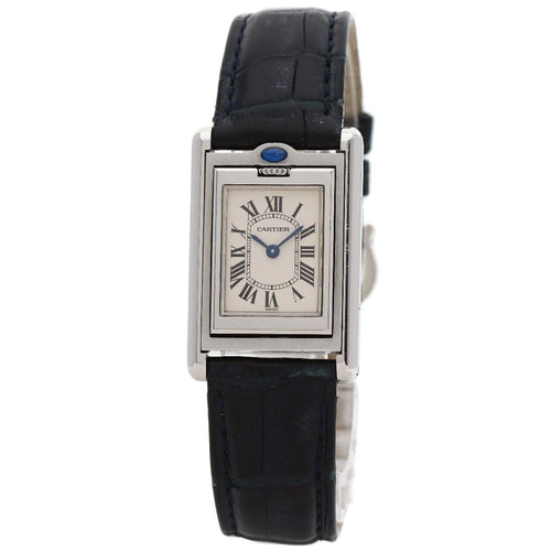 Cartier Tank Basculant SM Watch SS Leather