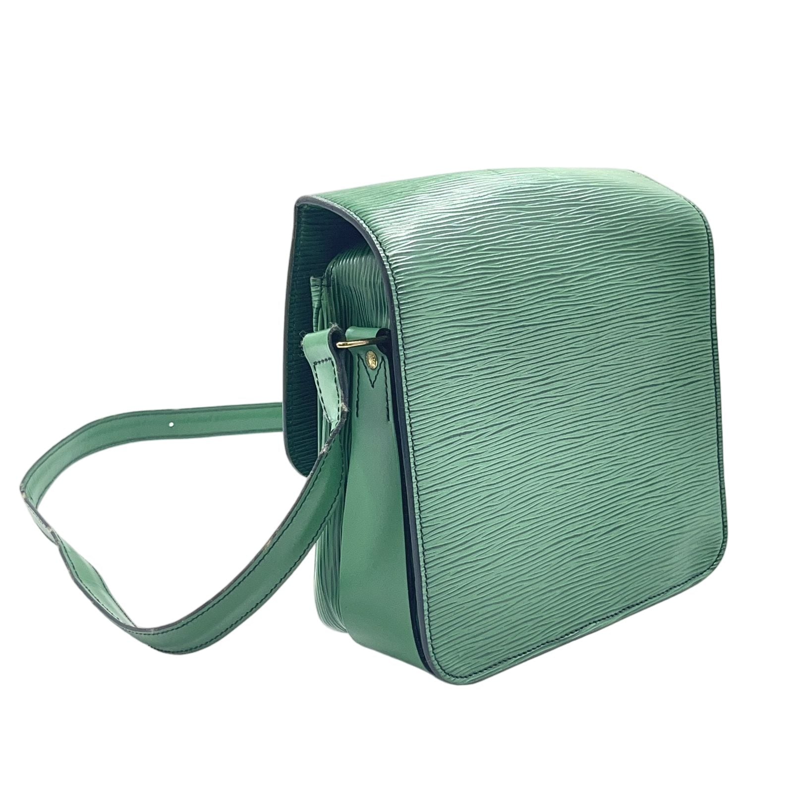 Louis Vuitton Cult Ciel Epi Borneo Green Leather Shoulder Bag Gold — view 2