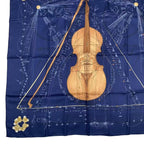 Hermes Scarf Silk Carre 90 Music of the Spheres la Musique Des Navy — view 4