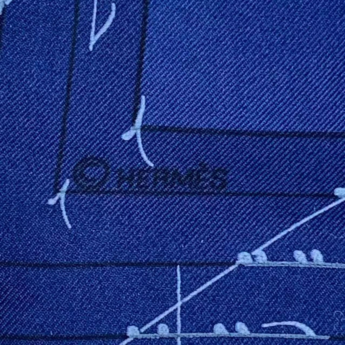 Hermes Scarf Silk Carre 90 Music of the Spheres la Musique Des Navy — view 6