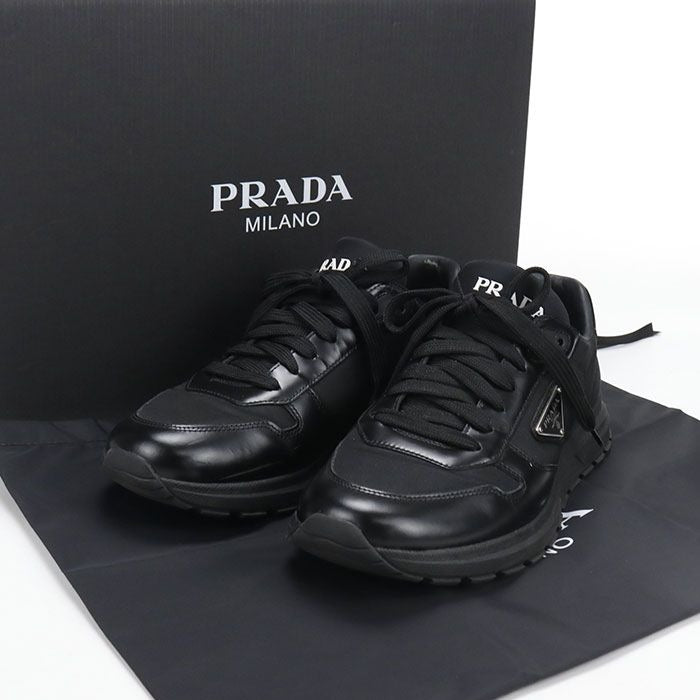 Prada Brushed Leather Sneakers Prax 01
