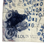 Louis Vuitton Scarf Silk Monogram Motorcycle White — view 4