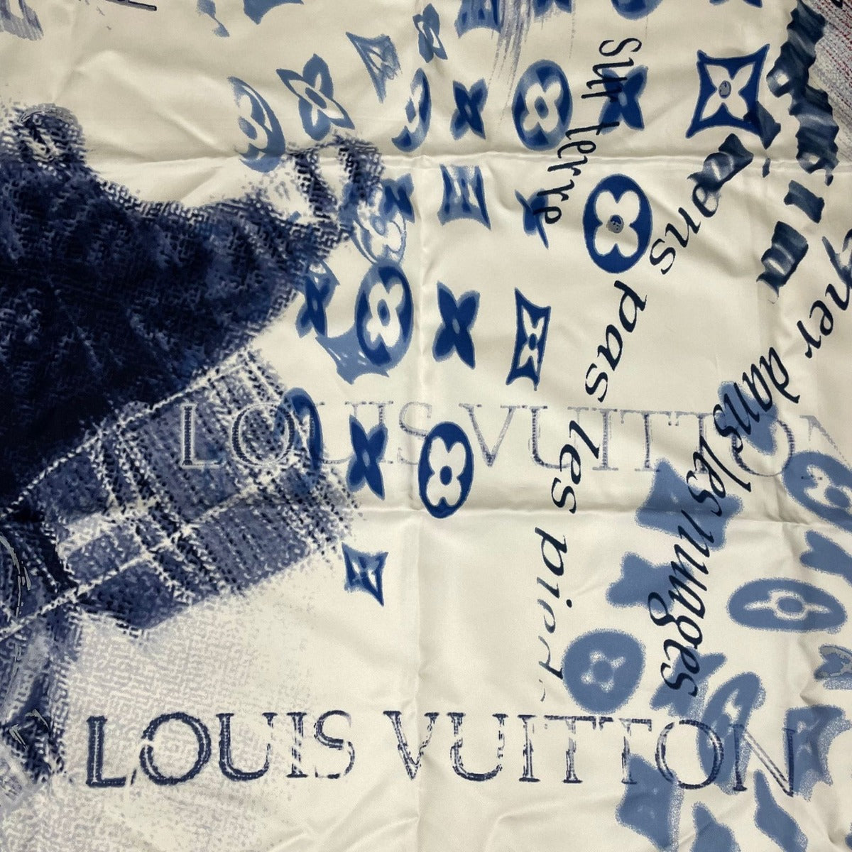 Louis Vuitton Scarf Silk Monogram Motorcycle White — view 6