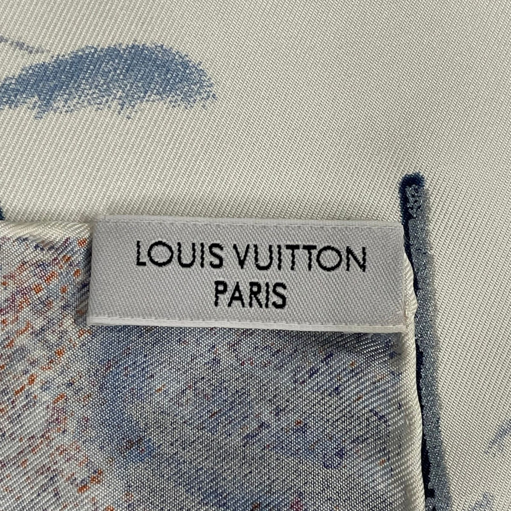 Louis Vuitton Scarf Silk Monogram Motorcycle White — view 8