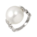 Chanel Comet Ring White Butterfly Pearl Diamond 18k WG White Gold 750