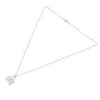 Hermes Amulette Kelly Pendant White Gold 18K Diamond Pave Necklace — view 2