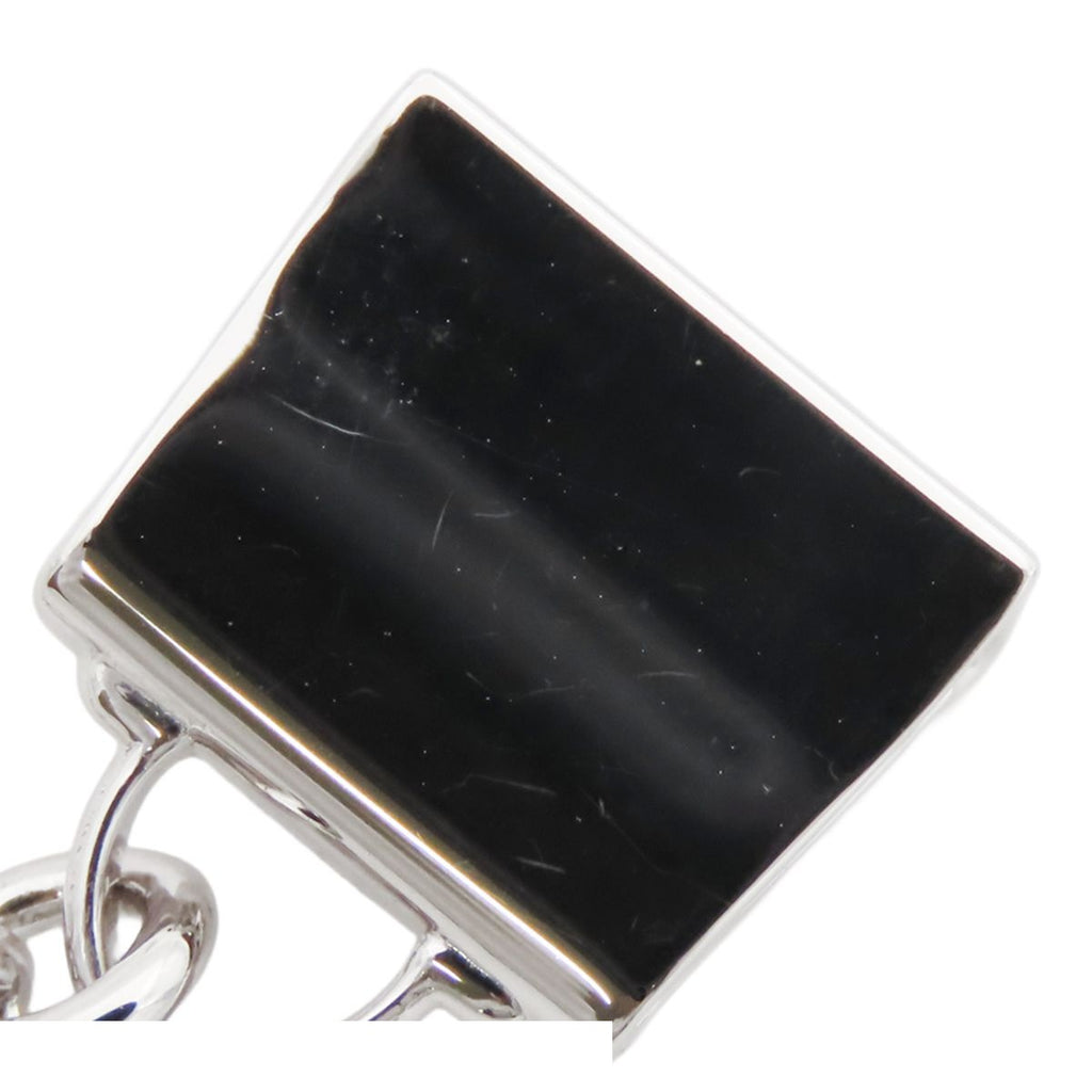 Hermes Amulette Kelly Pendant White Gold 18K Diamond Pave Necklace — view 7