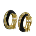 Christian Dior Earrings Gold Black
