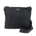 Prada Tessuto Nylon Triangle Logo Leather Shoulder Bag Crossbody Messenger