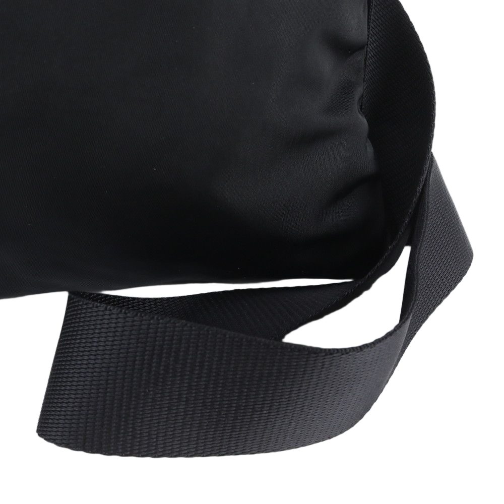Prada Tessuto Nylon Triangle Logo Leather Shoulder Bag Crossbody Messenger — view 2
