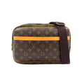 Louis Vuitton Reporter PM Monogram Leather Brown Shoulder Bag Gold