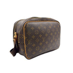 Louis Vuitton Reporter PM Monogram Leather Brown Shoulder Bag Gold — view 2