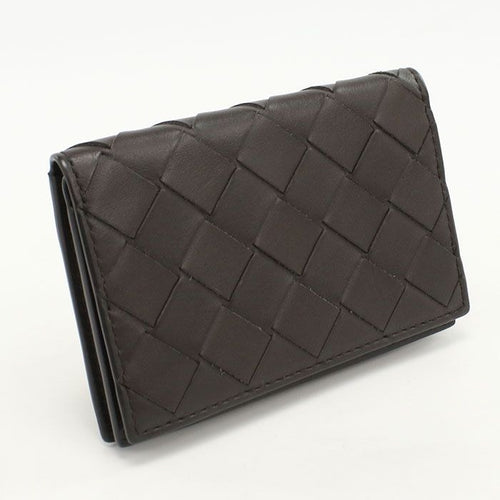 Bottega Veneta Business Card Case Intrecciato Holder Leather