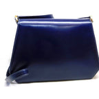 Gucci Vintage Leather Navy Shoulder Bag Ribbon — view 2