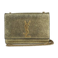 Saint Laurent Kate Small Chain Shoulder Bag Leather Gold Black YSL Logo