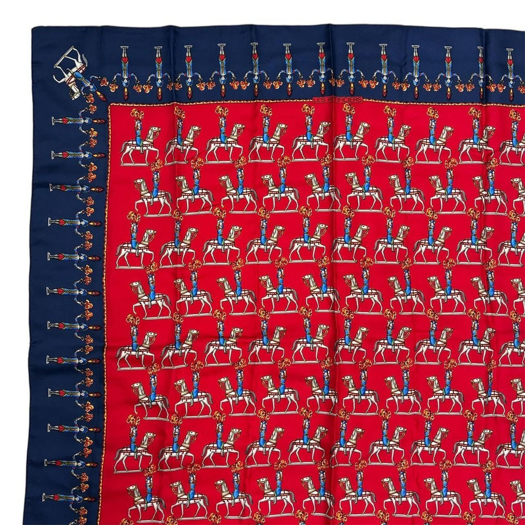 Hermes les Artificiers Fireworks Artist Carre 90 Scarf Red` Maybe — view 2