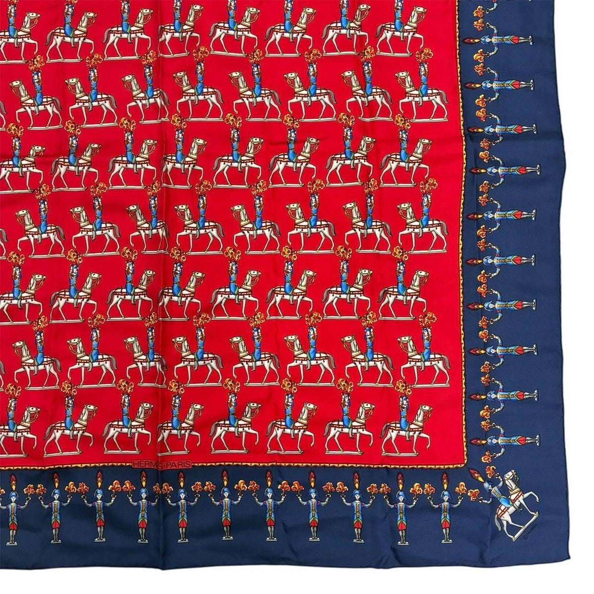 Hermes les Artificiers Fireworks Artist Carre 90 Scarf Red` Maybe — view 4
