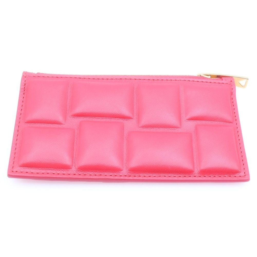 Bottega Veneta Patting Leather Card Case Red