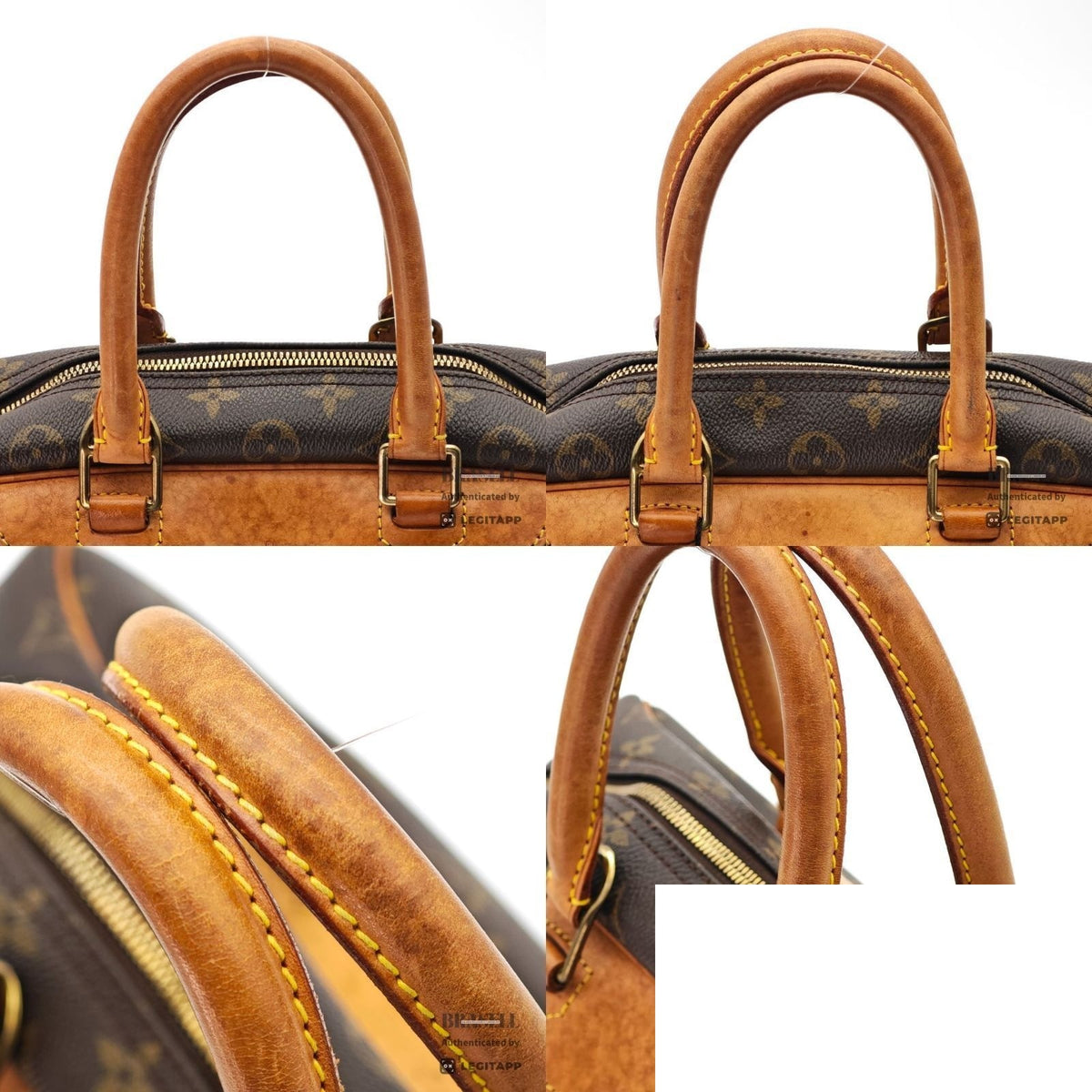 Louis Vuitton Deauville Bag Handbag Brown