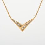 Christian Dior Necklace GP With Rhinestones